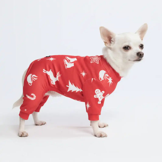 Dog Christmas Pajama - Red Cheer