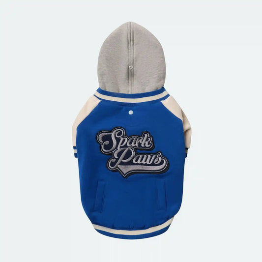 Dog Varsity Jacket - Blue