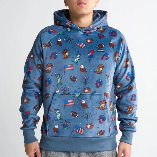 The USA Human Hoodie - Blue