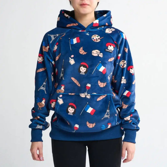 The France Human Hoodie - Blue
